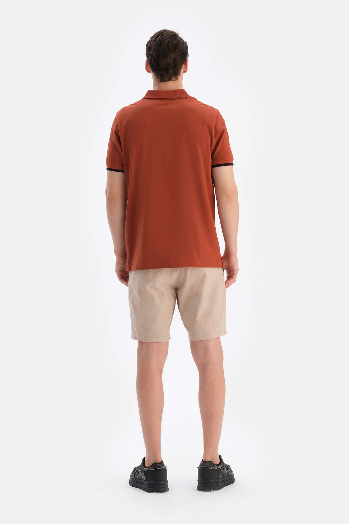 Kahverengi Polo Yaka Pike Tişört