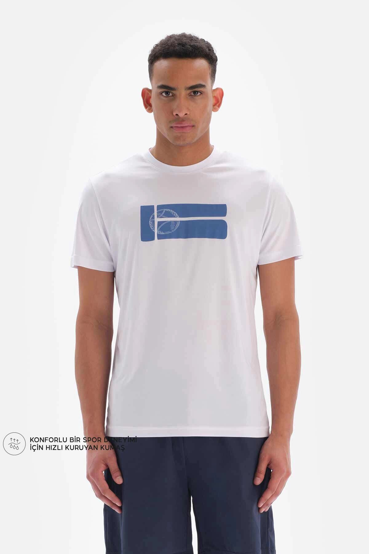 Beyaz Dagi Active is Topu Baskılı T-Shirt