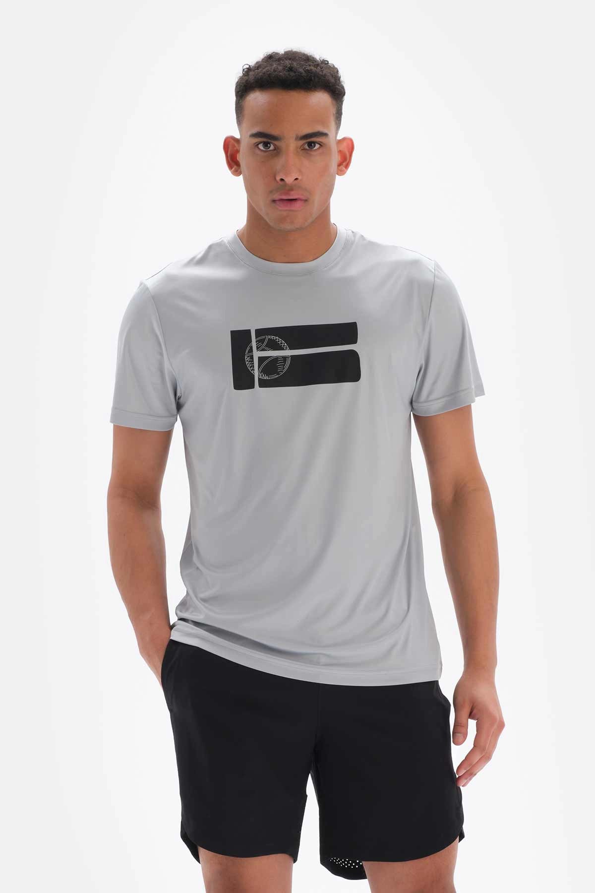 Gri Dagi Active is Topu Baskılı T-Shirt