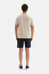Bej V Yaka Basic Supima T-Shirt