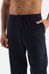 Ekru Uzun Kol Düğmeli Yaka Pamuklu Pijama Takımı