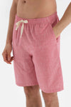 Ekru Baskılı Kısa Kol Pamuklu Şortlu Pijama Takımı