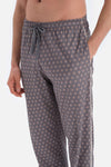 Kırık Beyaz Kısa Kollu Örme Pijama Takımı