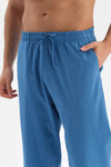 Lacivert Yarım Patlı Kısa Kollu Pamuk Modal Pijama Takımı