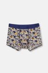 Lacivert Desenli Boxer
