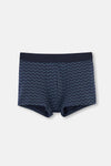 Lacivert Desenli Boxer
