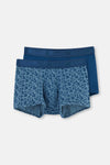 Lacivert D-Men Modal Desenli 2'li Boxer