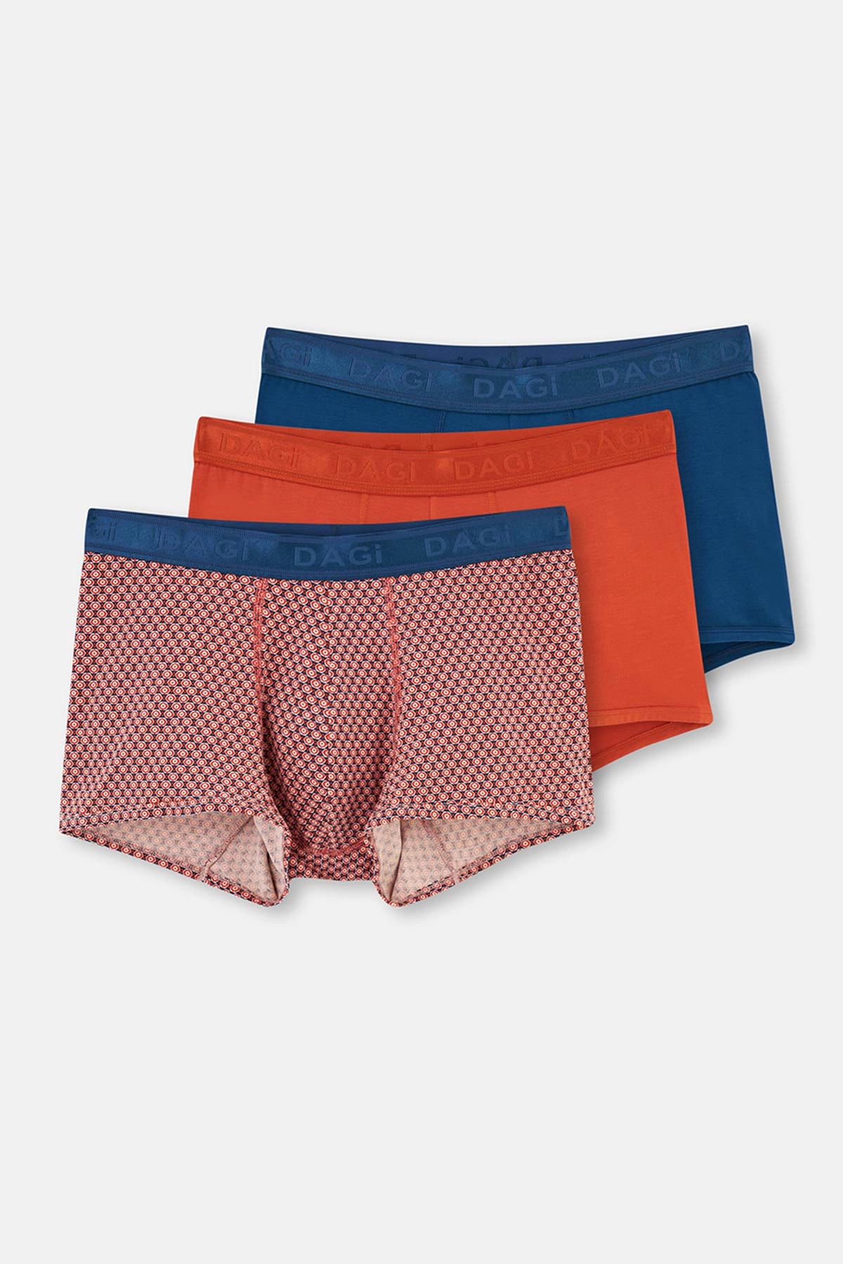 Kiremit-Lacivert DMan 3'Lü Modal Boxer