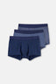Lacivert Micro Modal Desenli 3'lü Boxer