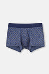 Lacivert Micro Modal Desenli 3'lü Boxer