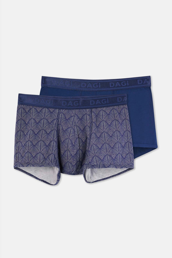 Yeşil Micro Modal Desenli 2'li Boxer
