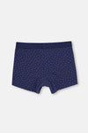 Lacivert Pamuk Desenli Boxer