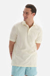 Ekru Pike Polo Yaka T-Shirt