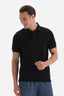 Siyah Pike Polo Yaka T-Shirt