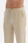 Bej Keten Pantolon