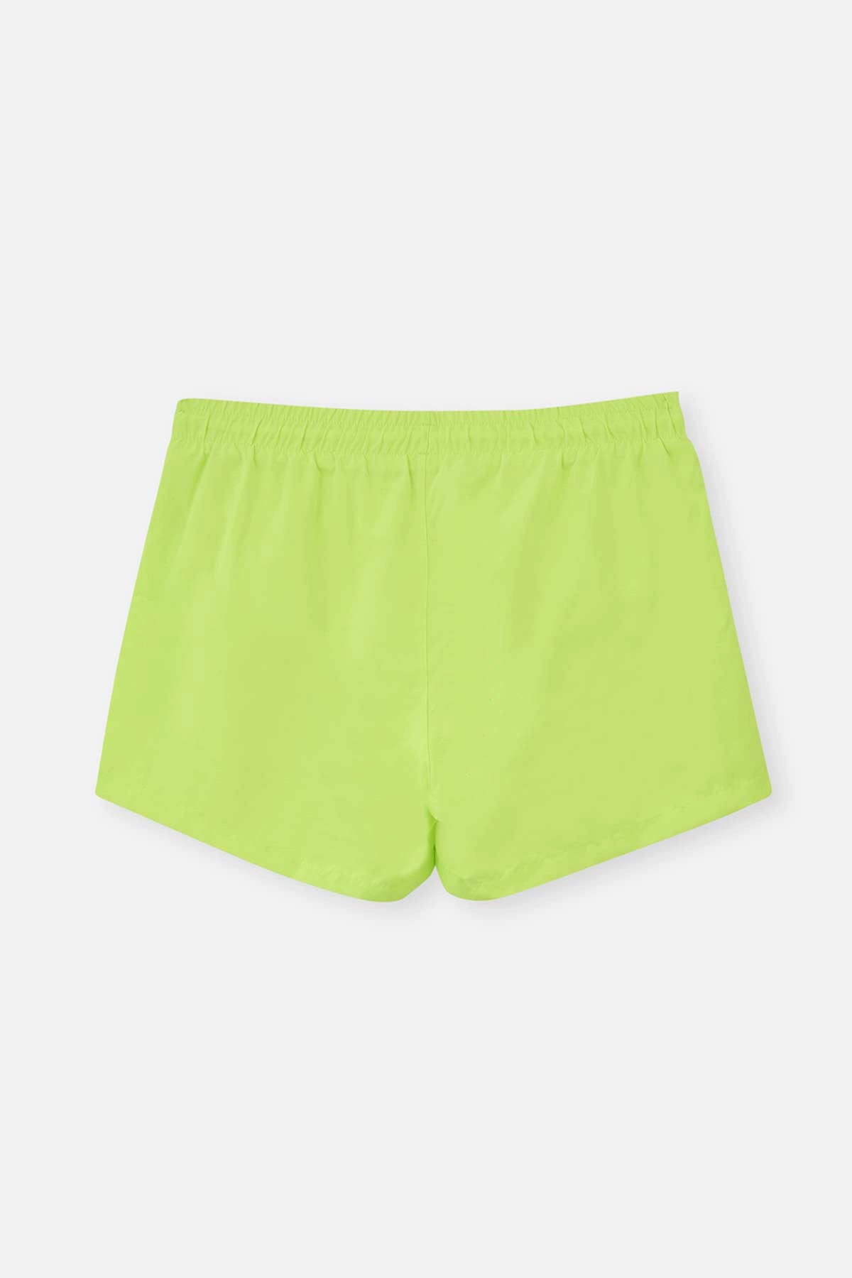 Neon Yeşil Micro Kısa Düz Şort