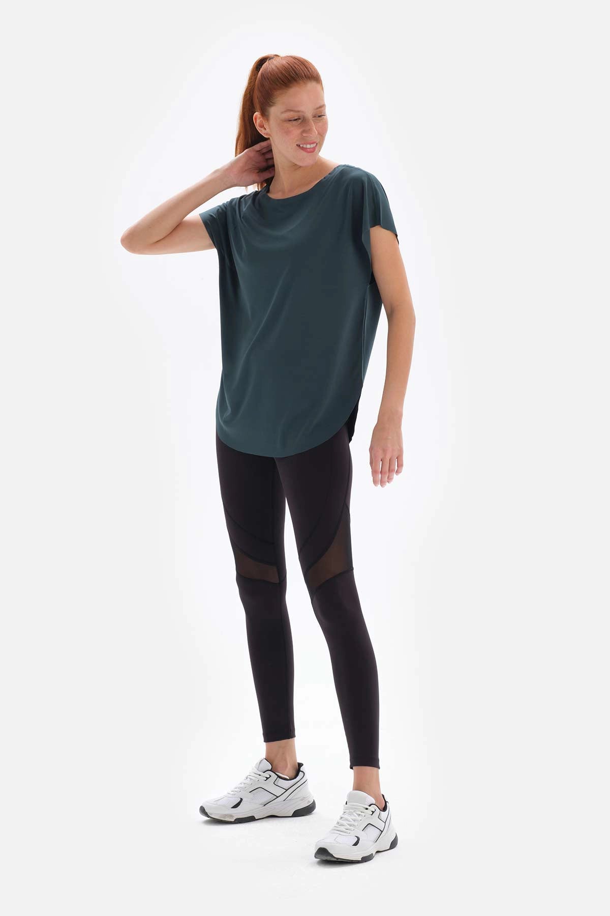 Petrol Dagi Active Kayık Yaka T-Shirt