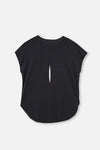 Siyah Dagi Active Kayık Yaka T-Shirt
