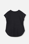 Siyah Dagi Active Kayık Yaka T-Shirt