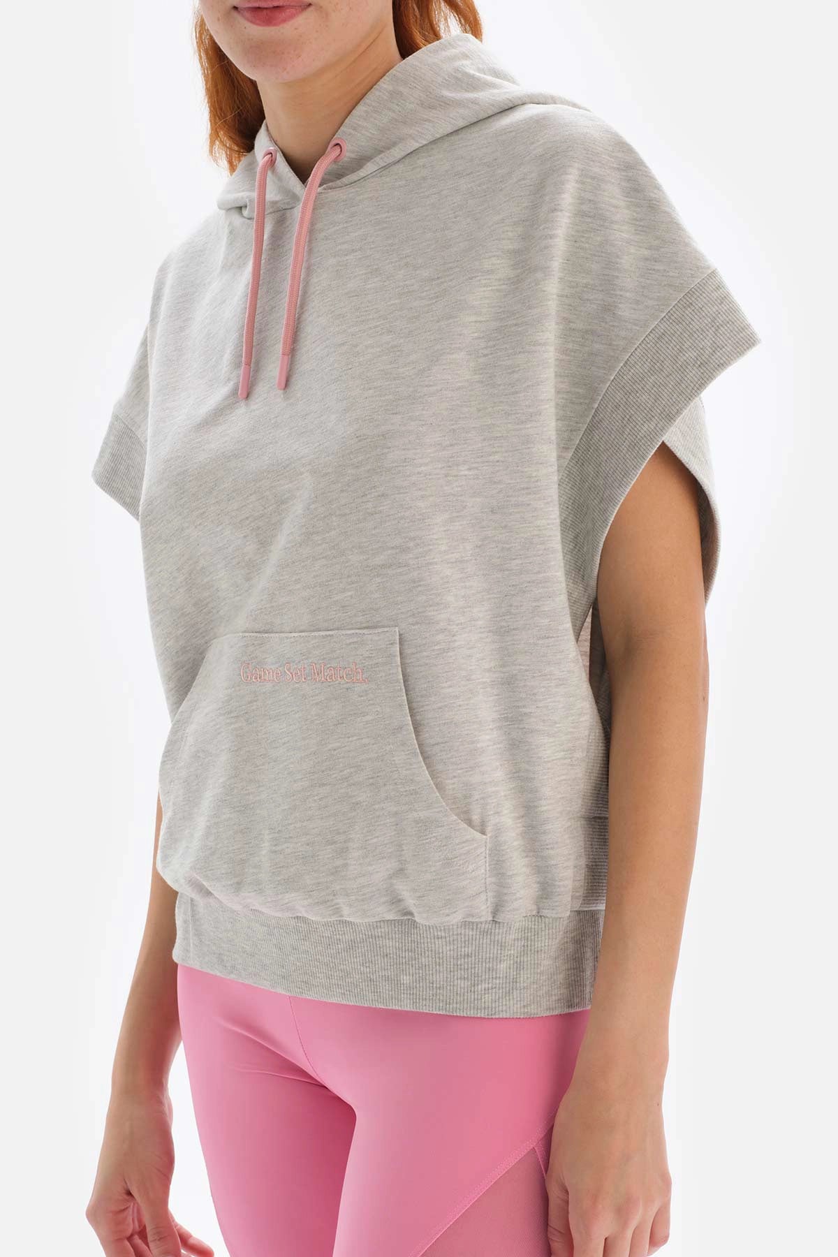 Açık Gri Dagi Active Kolsuz Kapüşonlu Sweatshirt