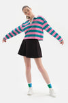 Pembe Dagi Active Çizgili Sweatshirt