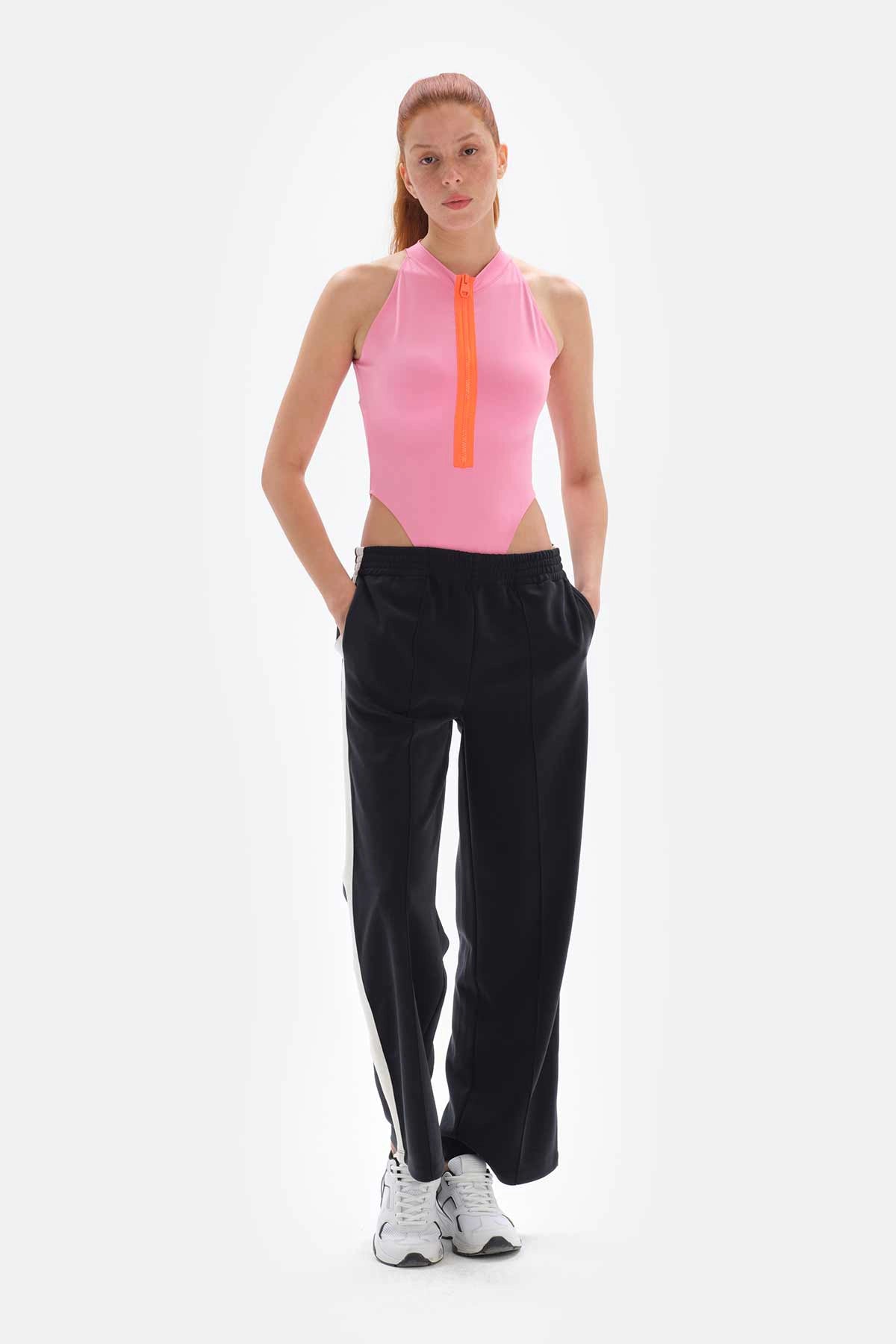 Pembe Dagi Active Kadın Bodysuit Fermuarlı