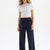 Beyaz Bisiklet Yaka Kısa Kol Crop T-Shirt