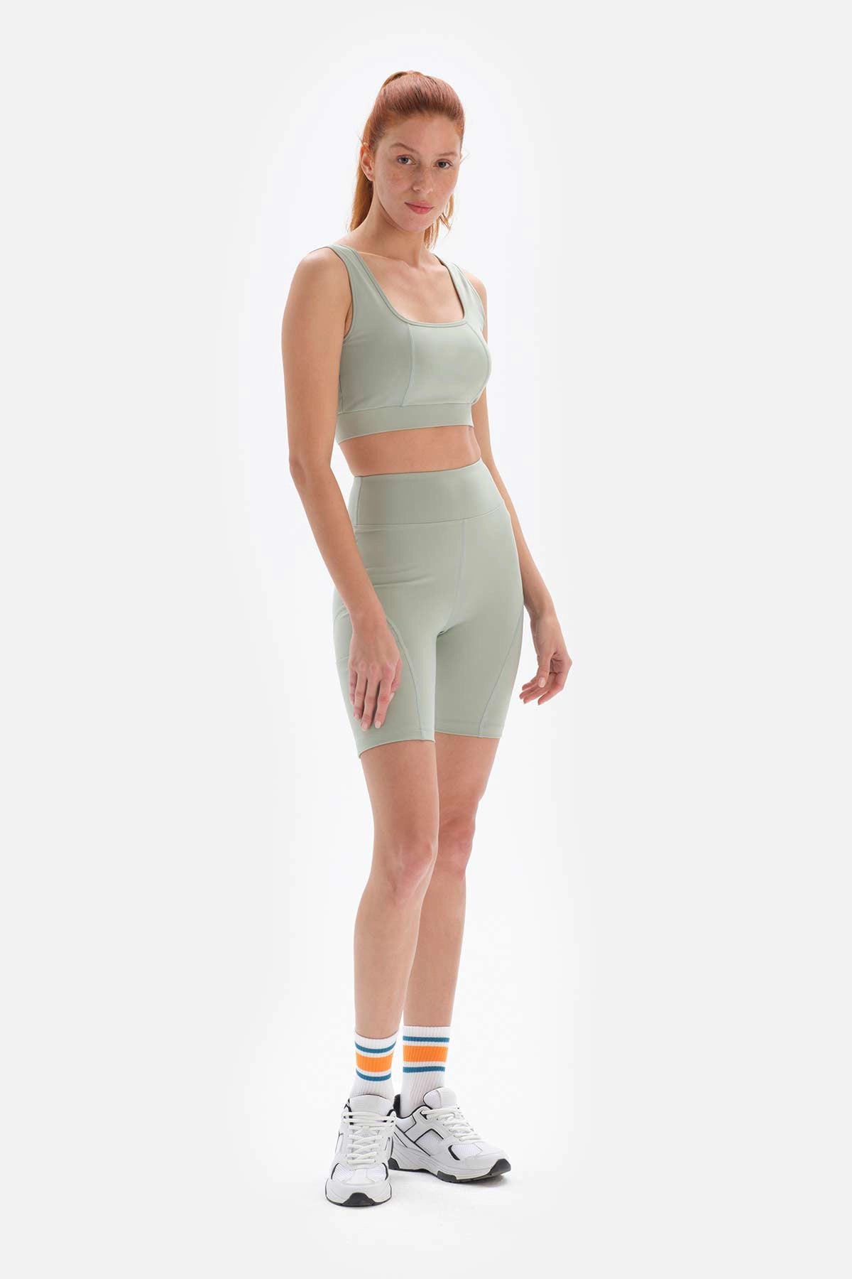 Mint Yeşili Dagi Active Mint i Cepli Biker Tayt