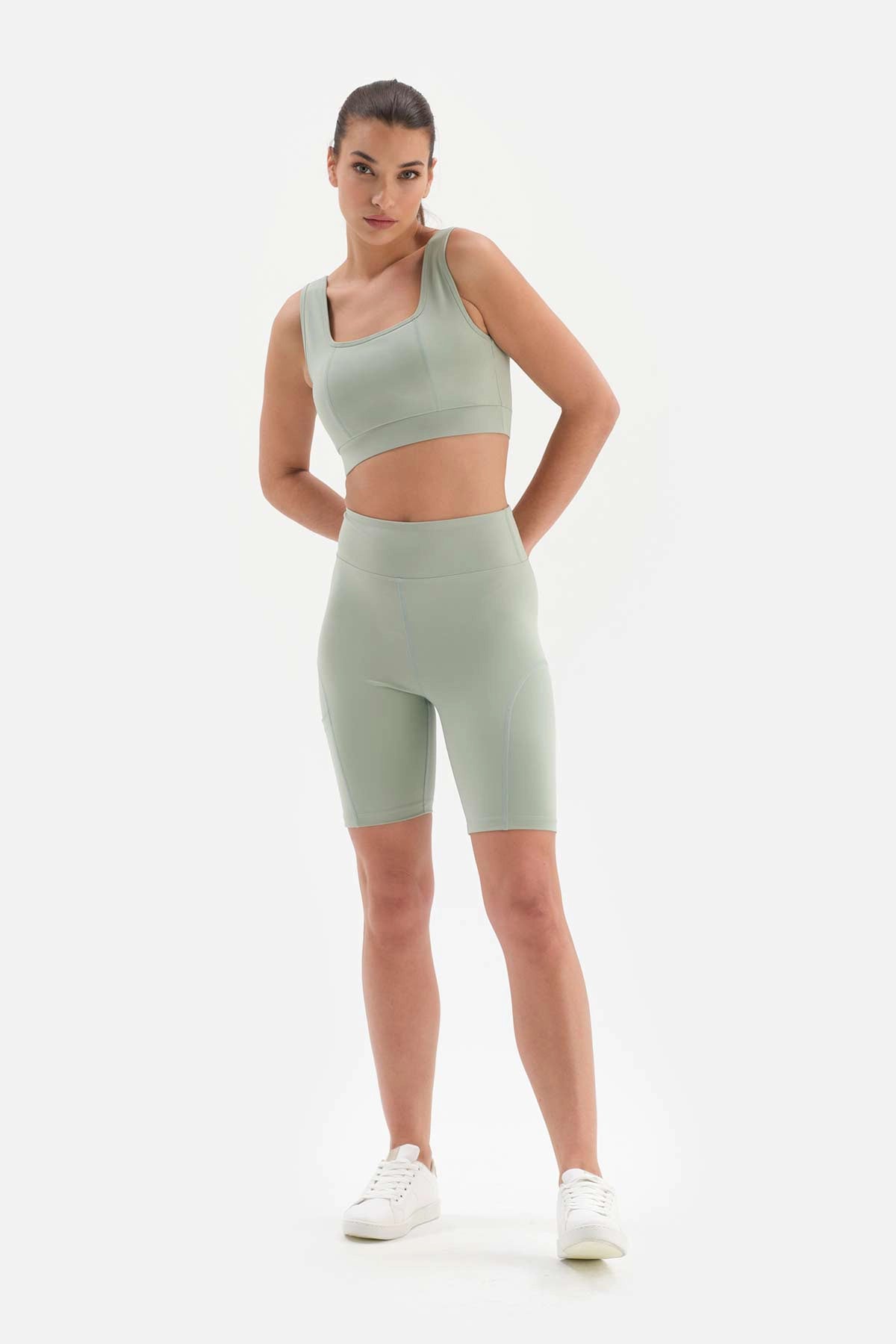Mint Yeşili Dagi Active Mint i Cepli Biker Tayt