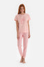 Somon Kısa Kollu Jogger Paça Pamuklu Pijama Takımı