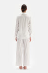 Beyaz Otrişli Bride Saten Pijama Takımı