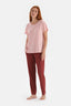 Pembe Kısa Kol Jogger Modal Pijama Takımı