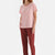 Pembe Kısa Kol Jogger Modal Pijama Takımı