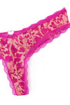 Pembe Dantel Detaylı Tanga