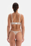 Beyaz Bride Tül Detaylı String Külot