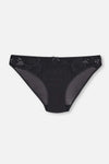 Siyah Dantel Detaylı Mikro Slip