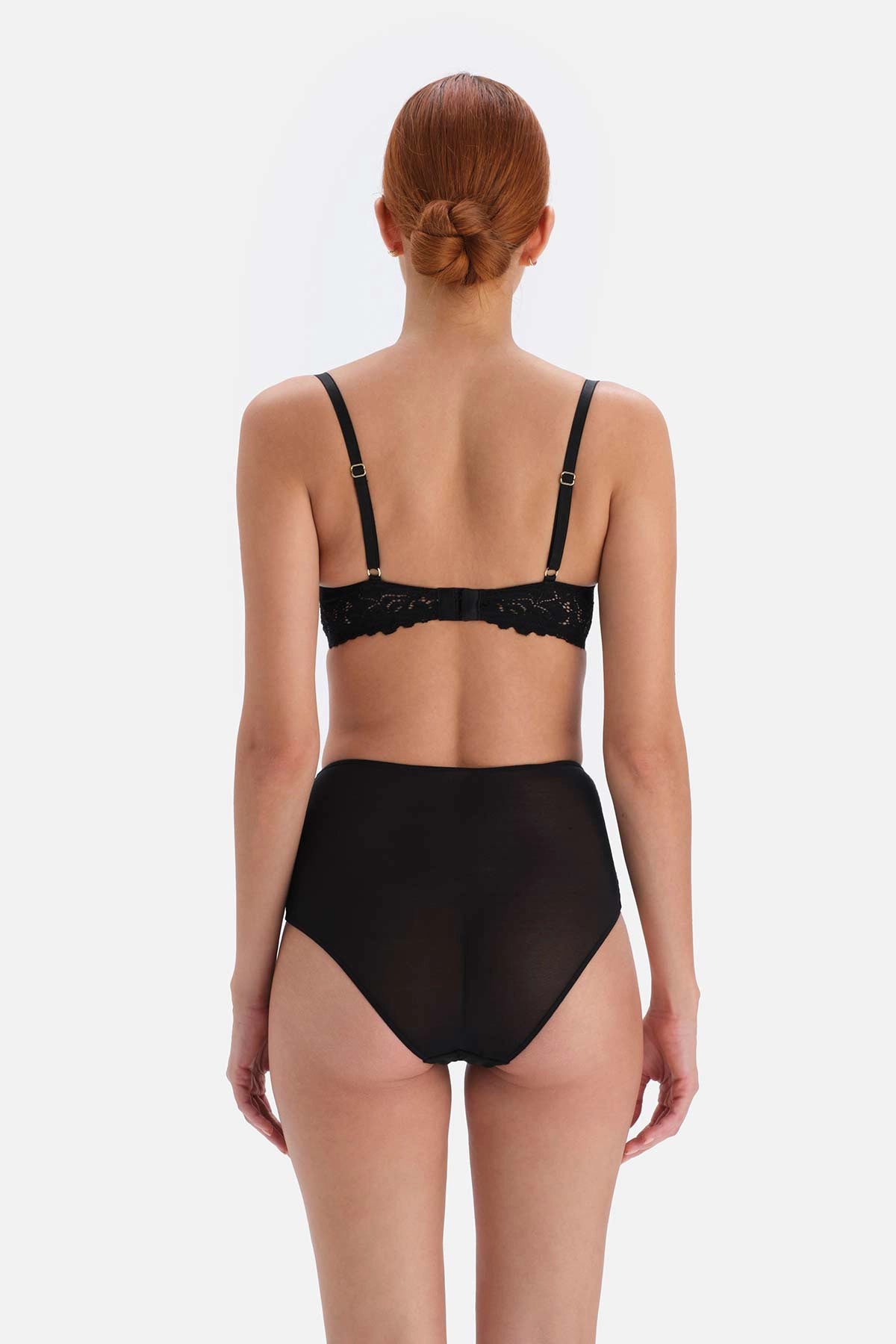 Siyah Dantel Detaylı Mikro Yüksek Bel Slip