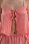 Pembe Kalp Detaylı Saten Şortlu Pijama Takımı