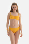 Sarı Yanı Büzgülü Bikini Altı