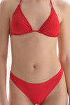 Kırmızı Düşük Bel String Bikini Altı