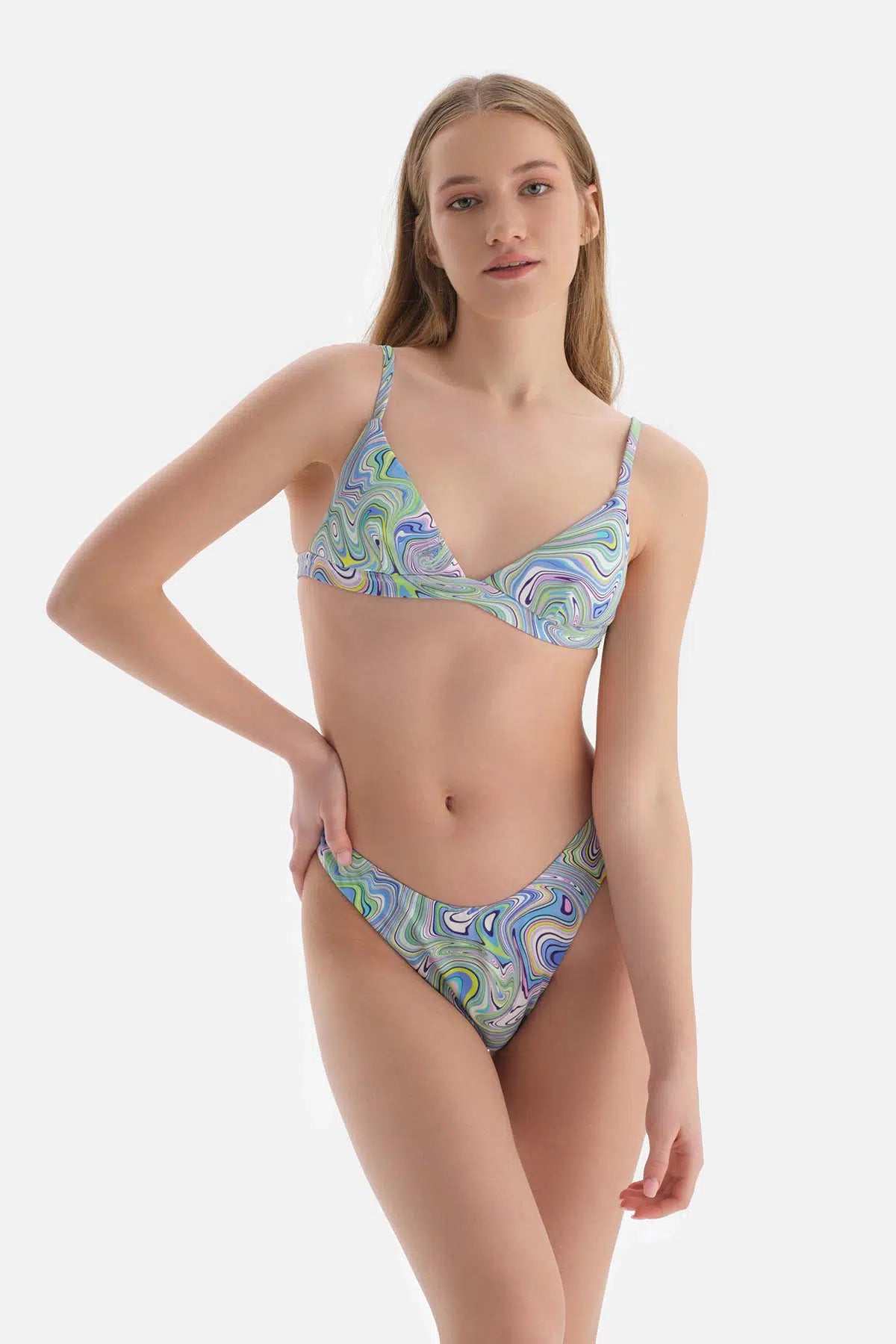 Lila - Yeşil Brazilian Bikini Altı