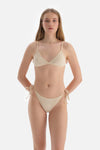Ekru Spagetti Bikini Altı
