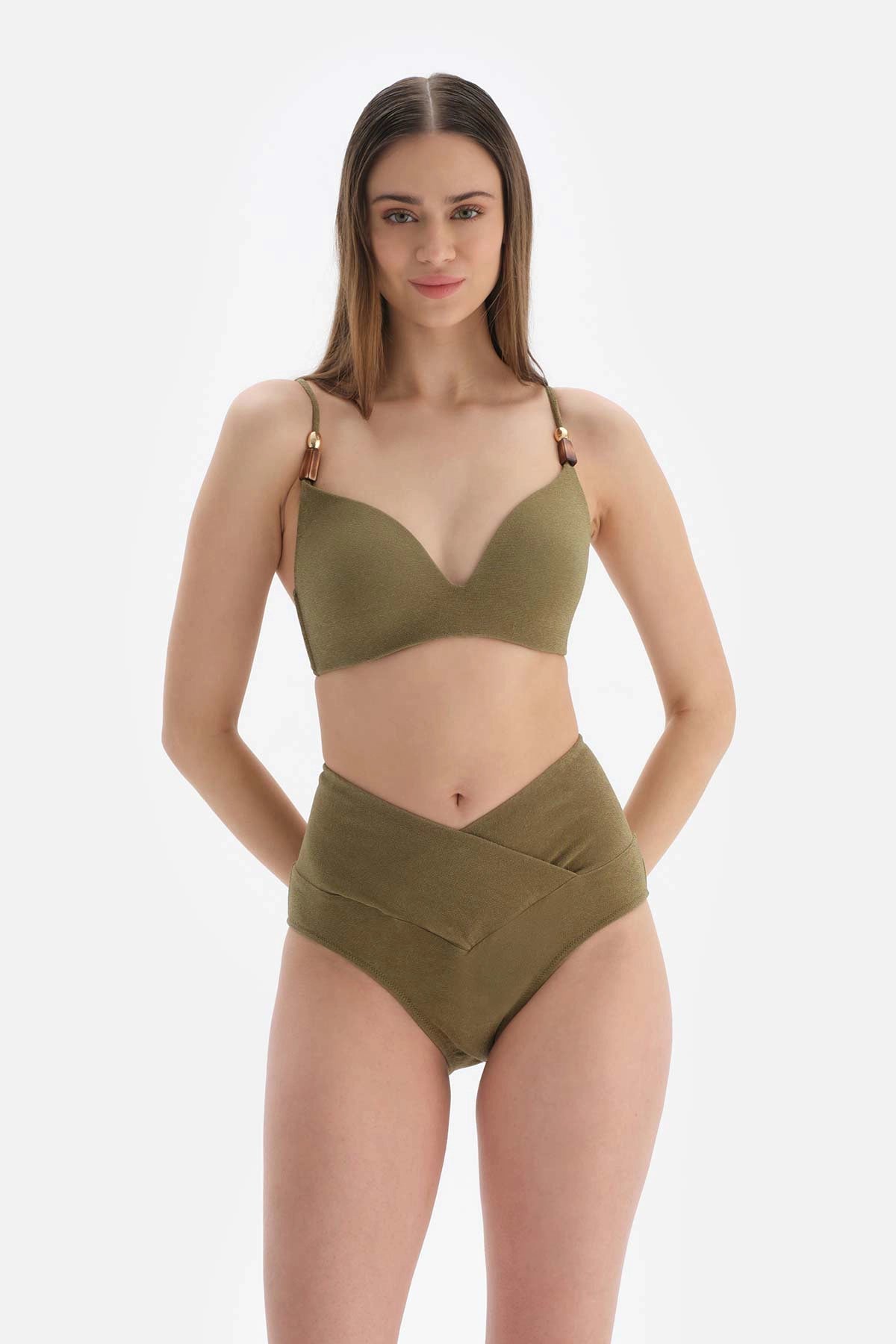 Yeşil Yüksek Bel Bikini Altı