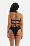 Siyah Ipli Brazilian Bikini Altı