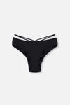 Siyah Ipli Brazilian Bikini Altı