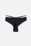 Siyah Ipli Brazilian Bikini Altı