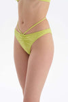 Yeşil Ip Detaylı Brazilian Bikini Altı