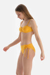 Sarı Straplez Bikini Üstü