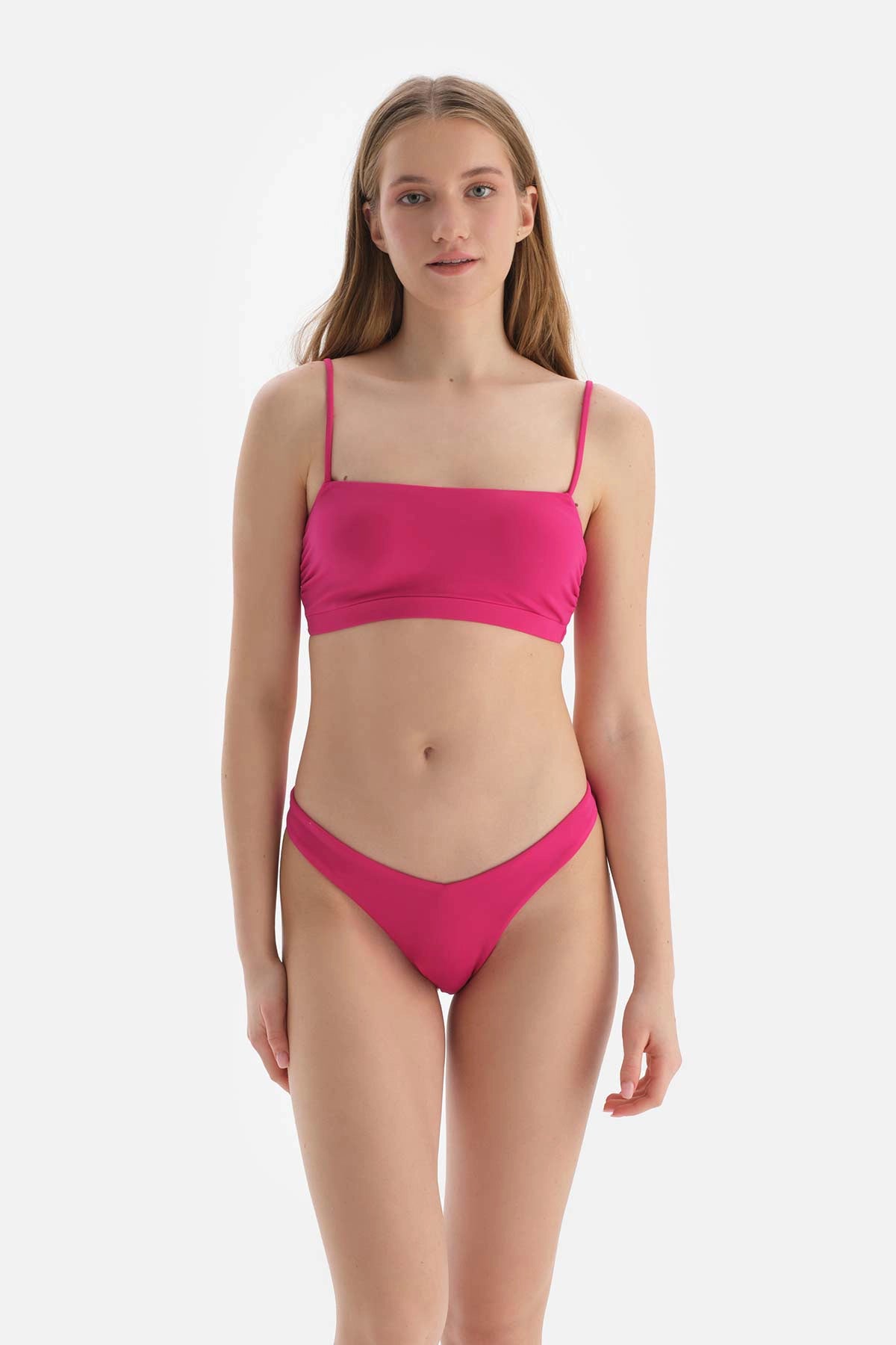 Fuşya Balensiz Bralet Bikini Üstü