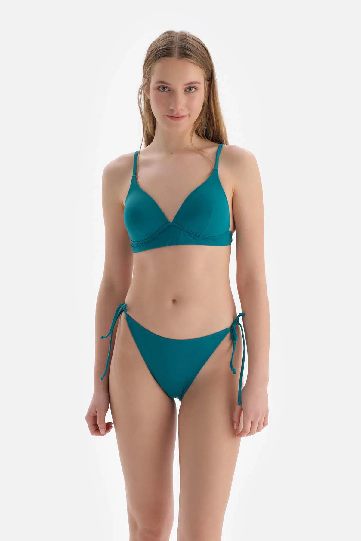 Petrol Bralet Balensiz Bikini Üstü